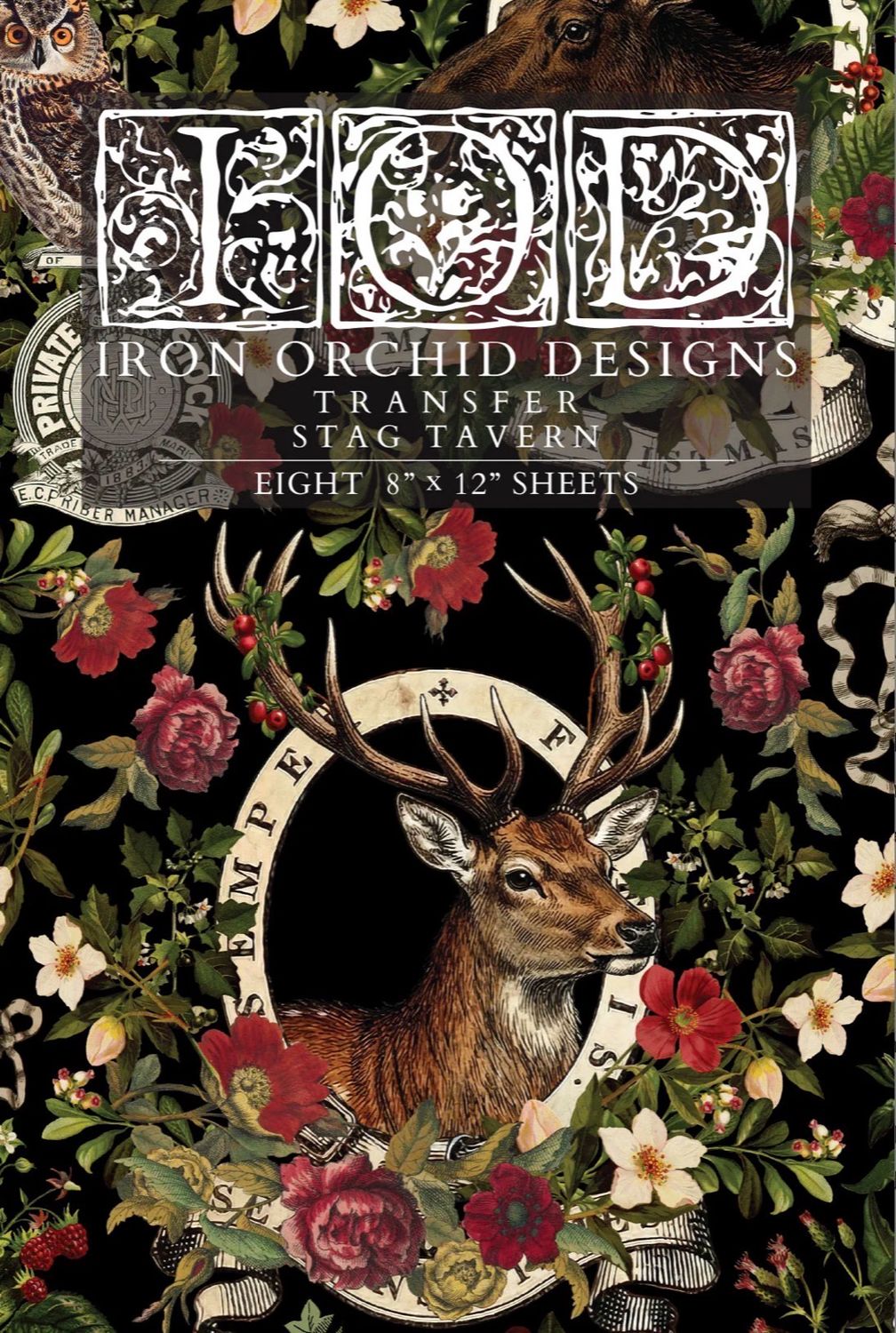 Stag Tavern Transfer Transfer 8x12 Pad By Iron Orchid Designs