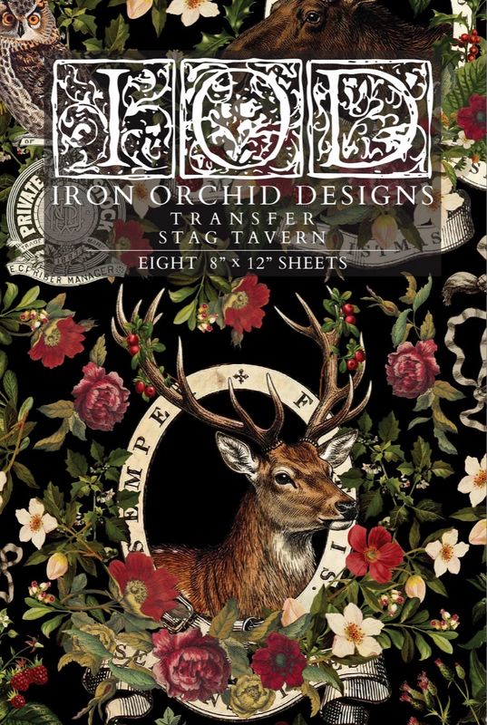 Stag Tavern Transfer Transfer 8x12 Pad By Iron Orchid Designs