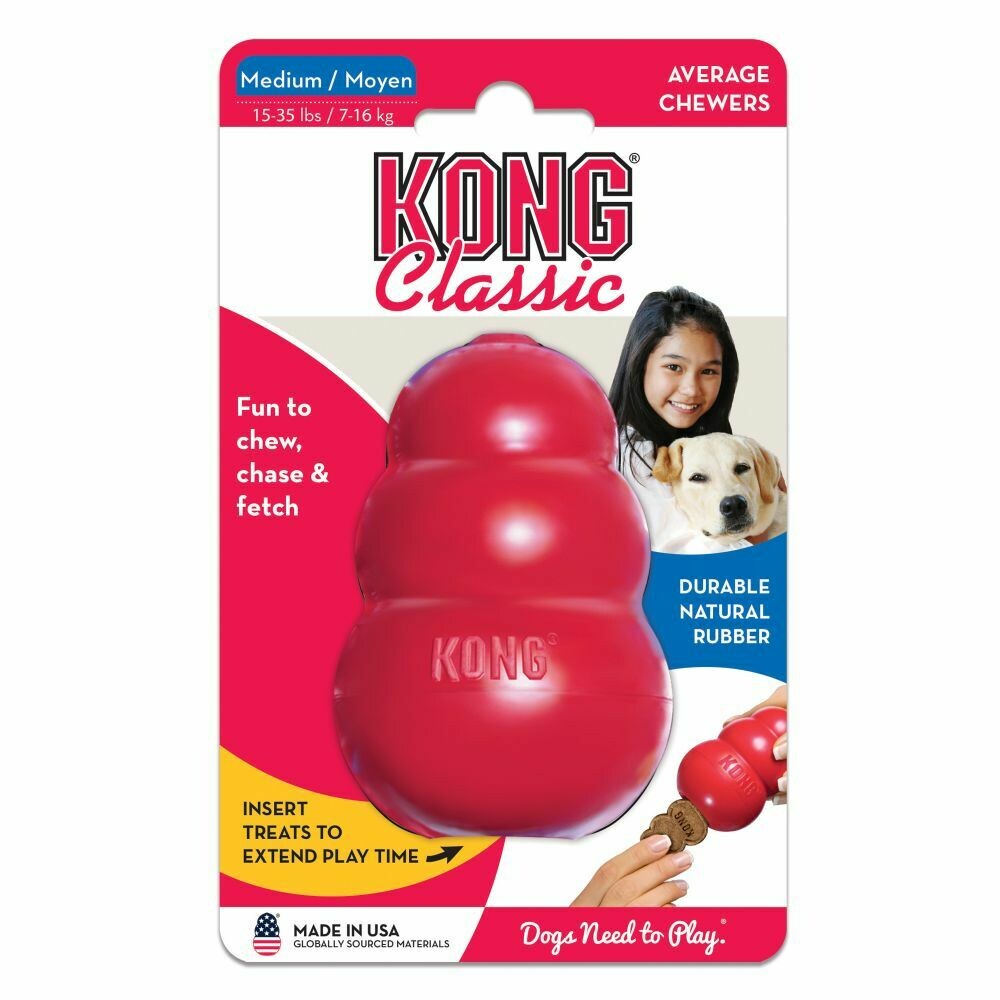 KONG CLASSIC, MED, RED