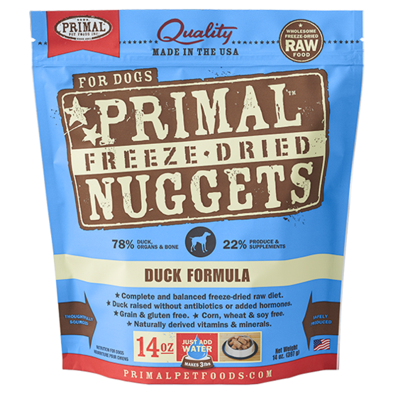 PRIMAL FREEZE-DRIED NUGGETS - DUCK 14OZ