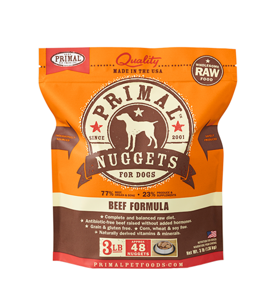PRIMAL RAW NUGGETS - BEEF 3LB