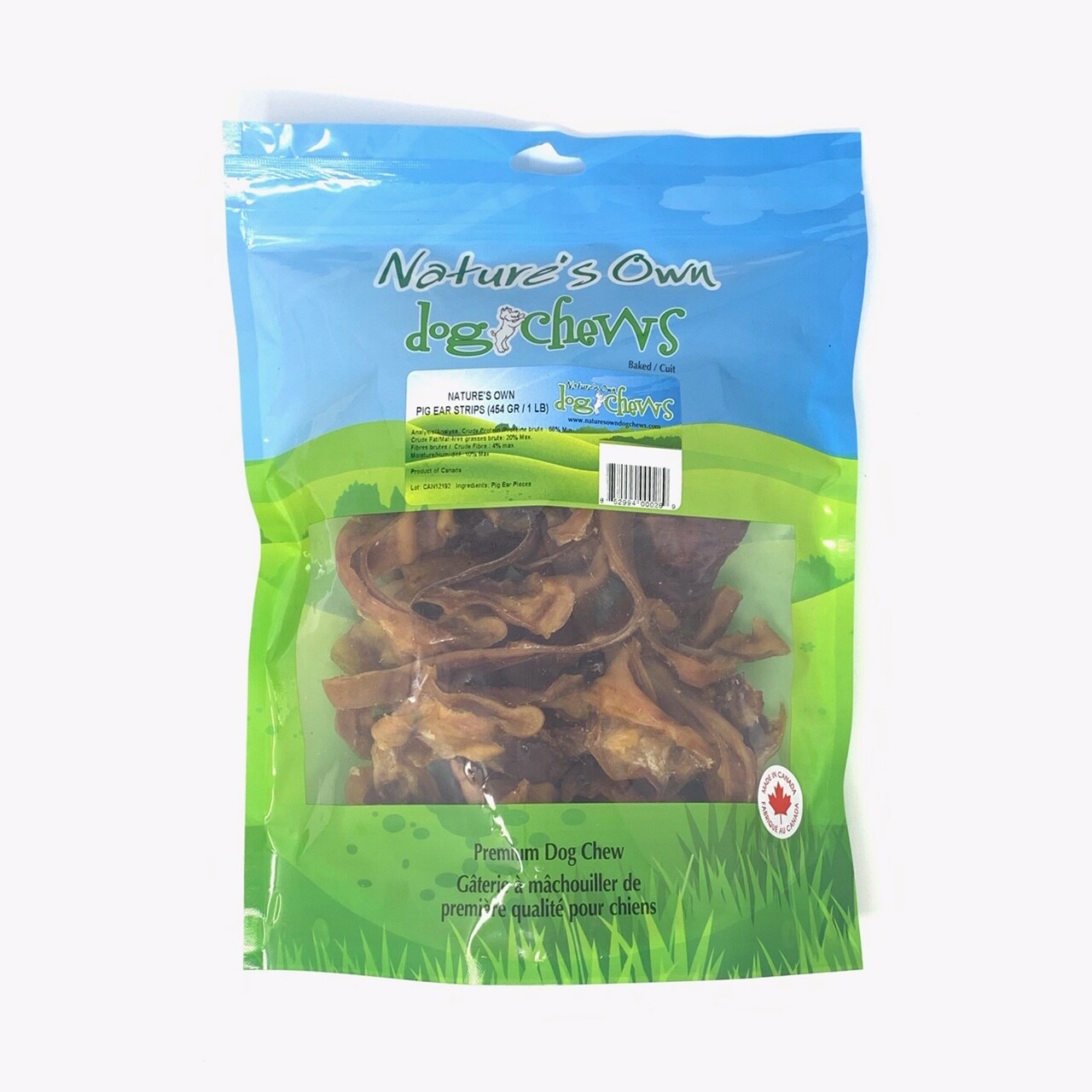 Nature's Own Pig Ear Strips 1lb