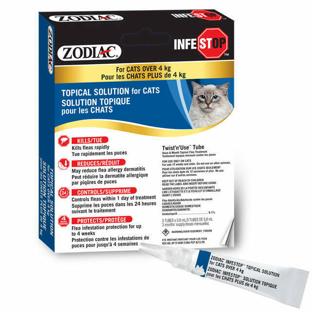 ZODIAC INFESTOP FOR CATS OVER 4KG
