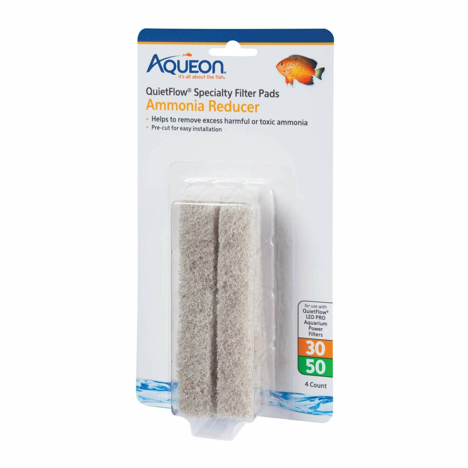 Aqueon QuietFlow Specialty Pad Ammonia Reducer 30/50