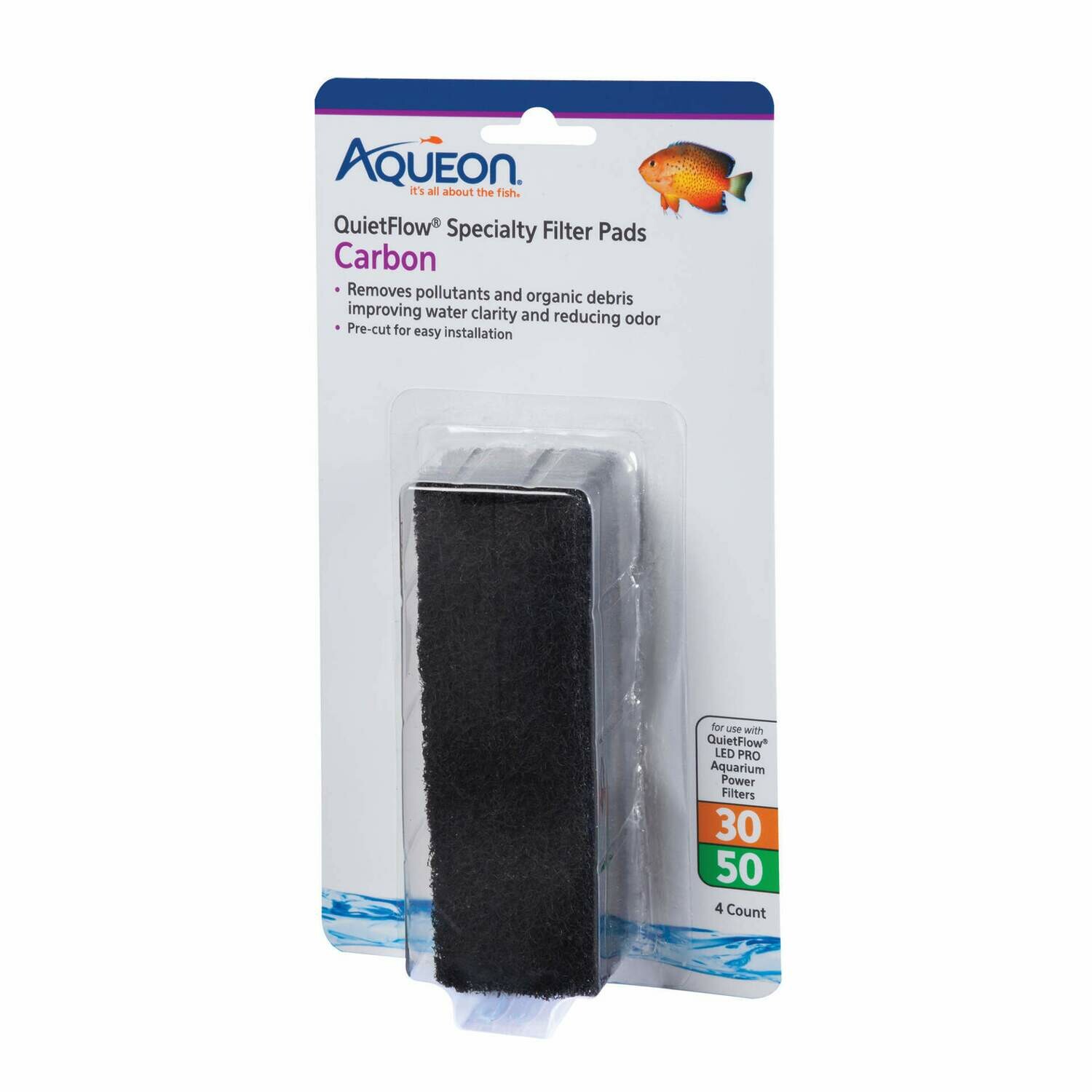 Aqueon QuietFlow Specialty Filter Pads Carbon 30/50