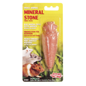 LIVING WORLD SMALL ANIMAL MINERAL STONE CARROT SHAPE 55g