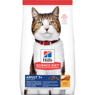HILL'S SCIENCE DIET CAT - ADULT 7+ CHICKEN 4LB