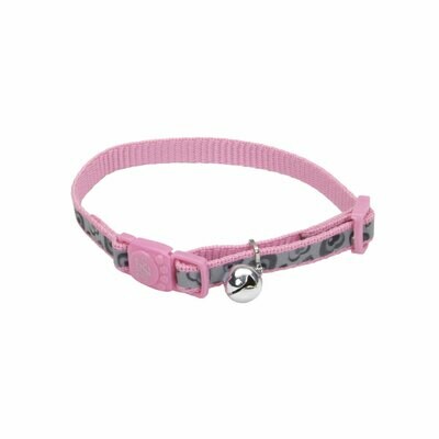 Lazer Brite Cat Collar - Pink Hearts