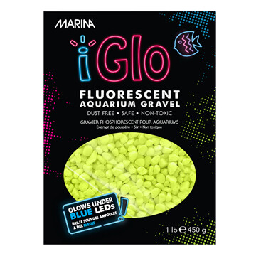 Marina I-GLO Fluorescent Yellow Gravel 1lb