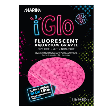 Marina I-GLO Fluorescent Pink Gravel 1lb