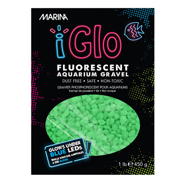 Marina I-GLO Fluorescent Green Gravel 1lb