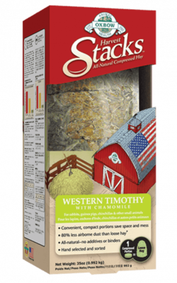 OXBOW HARVEST STACKS - WESTERN TIMOTHY WITH CHAMOMILE 35OZ