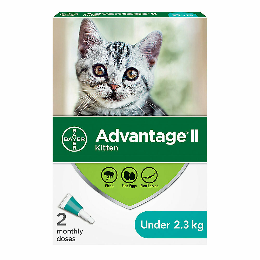 ADVANTAGE II FOR CATS & KITTENS UNDER 2.3KG 2 DOSE