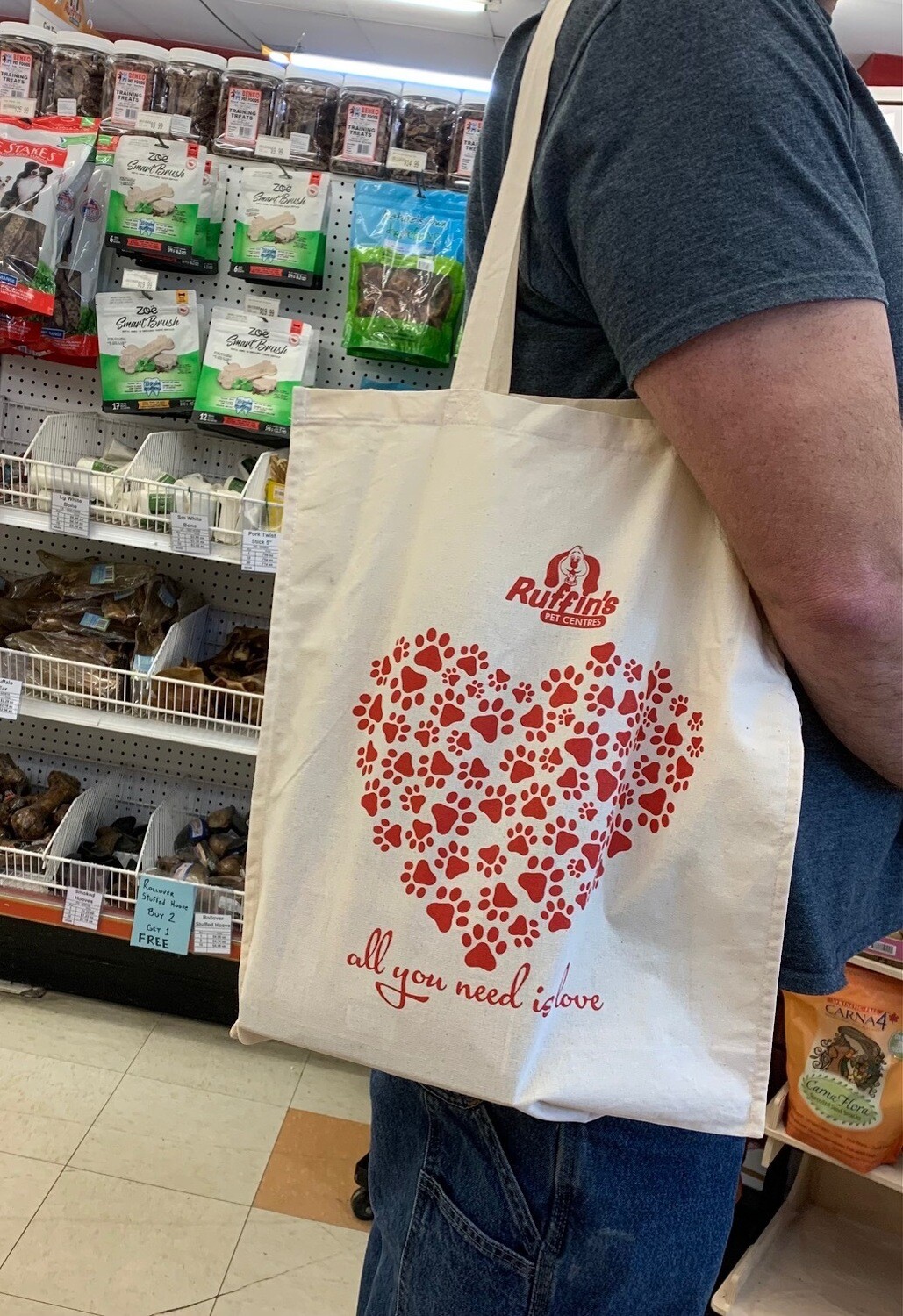Ruffin's Reusable Tote Bag - All You Need Is Love