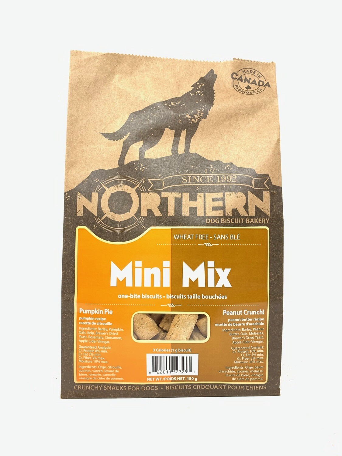 NORTHERN DOG BISCUIT - MINI MIX PUMPKIN PIE & PEANUT CRUNCH 450g