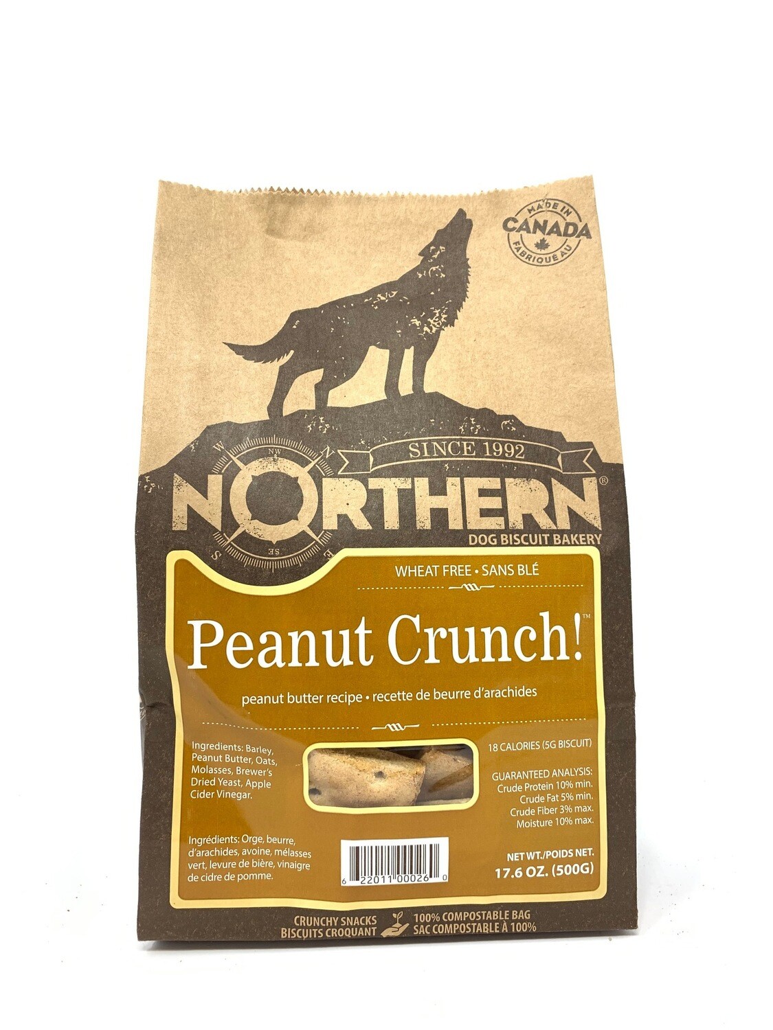 NORTHERN DOG BISCUIT - PEANUT CRUNCH 1.36KG