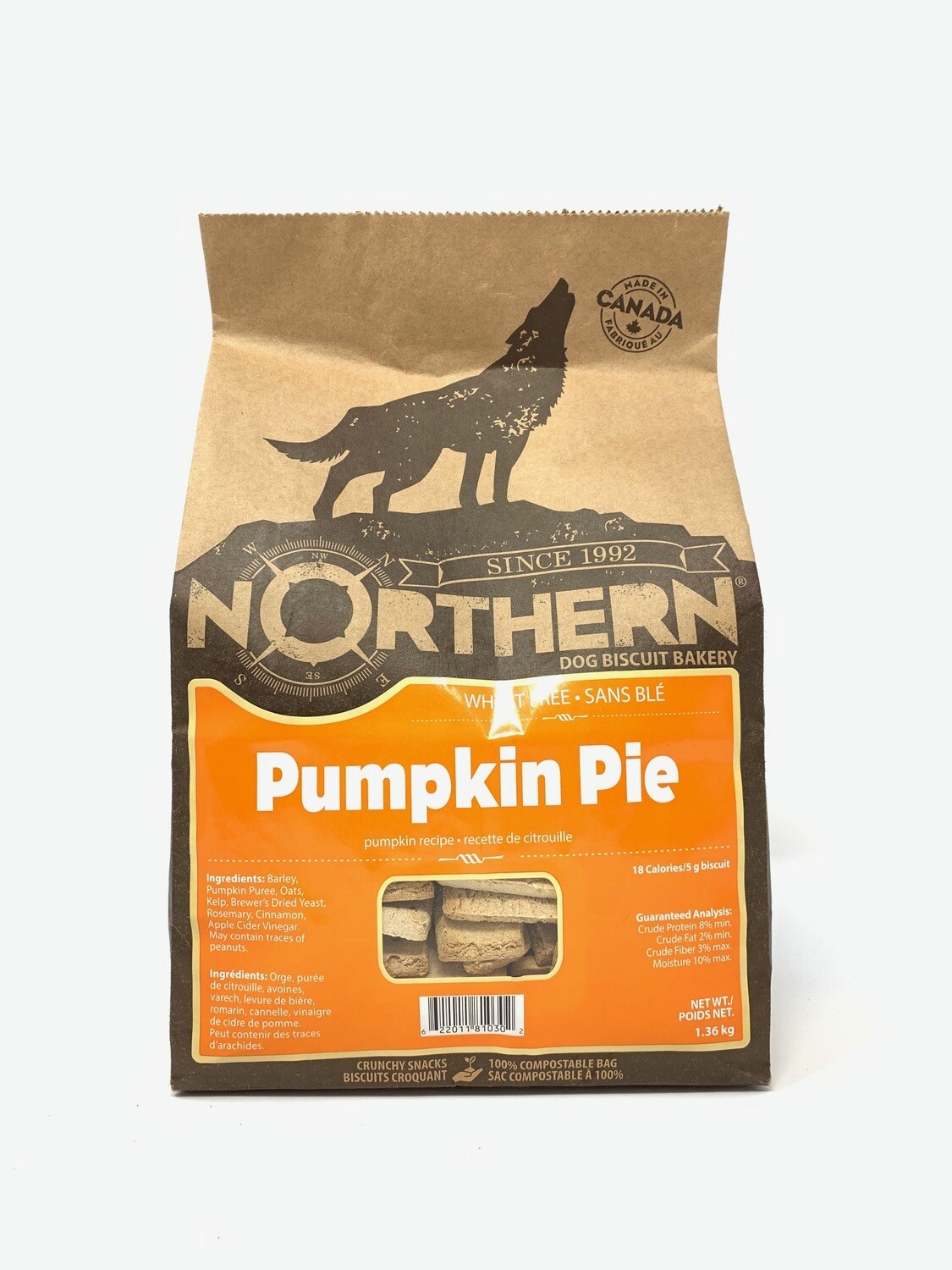 NORTHERN DOG BISCUIT - PUMPKIN PIE 1.36KG