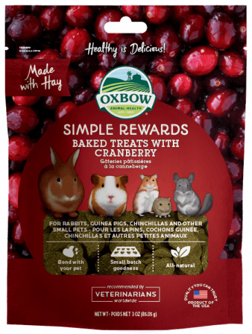 OXBOW SIMPLE REWARDS BAKED TREATS WITH CRANBERRY 3oz