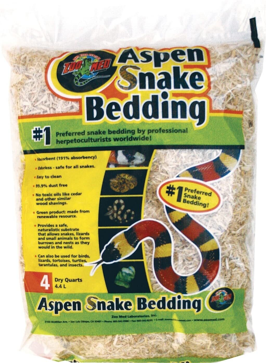 ZooMed Aspen Snake Bedding 8qt