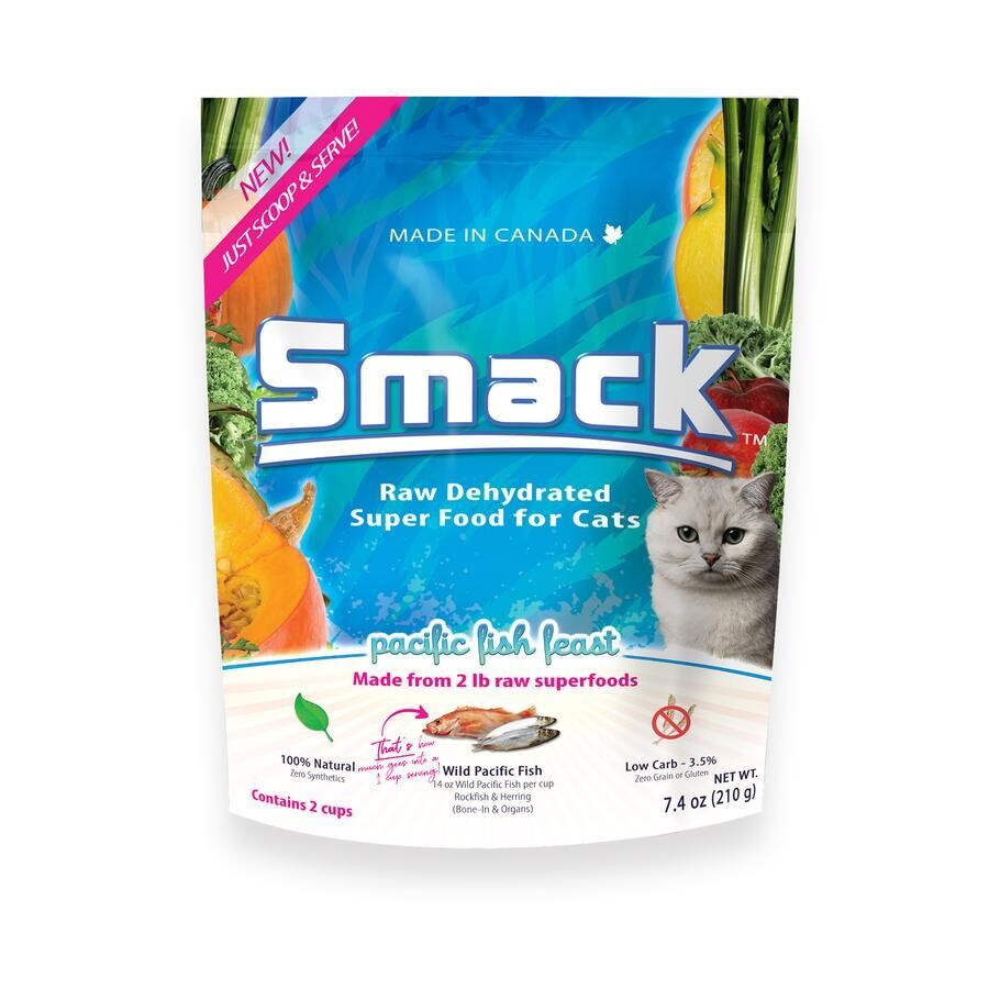 SMACK RAW DEHYDRATED FOR CATS - PACIFIC FISH FEAST 210g