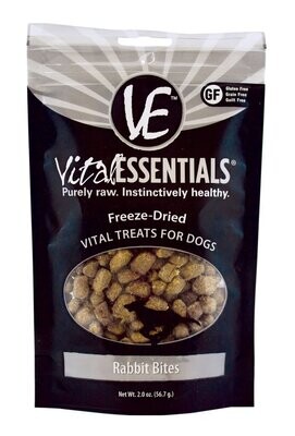 VitalEssentials Freeze-Dried Dog Treats - Rabbit Bites 2oz