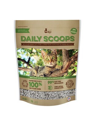 CAT LOVE DAILY SCOOPS PAPER LITTER 12 LB