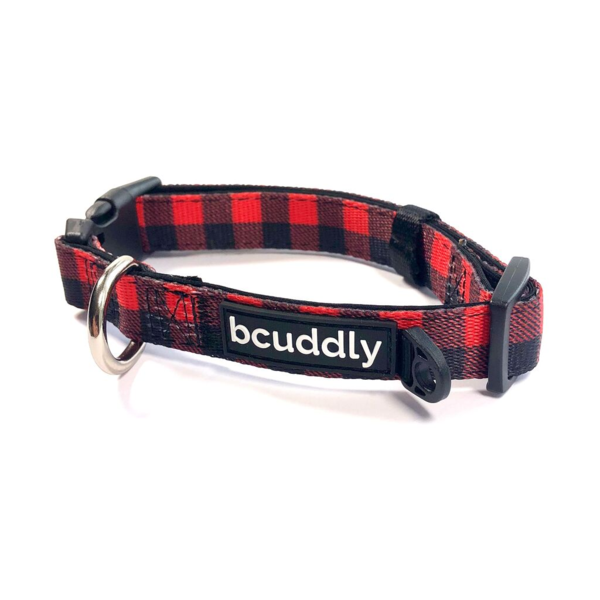BCUDDLY COLLAR RED PLAID LARGE