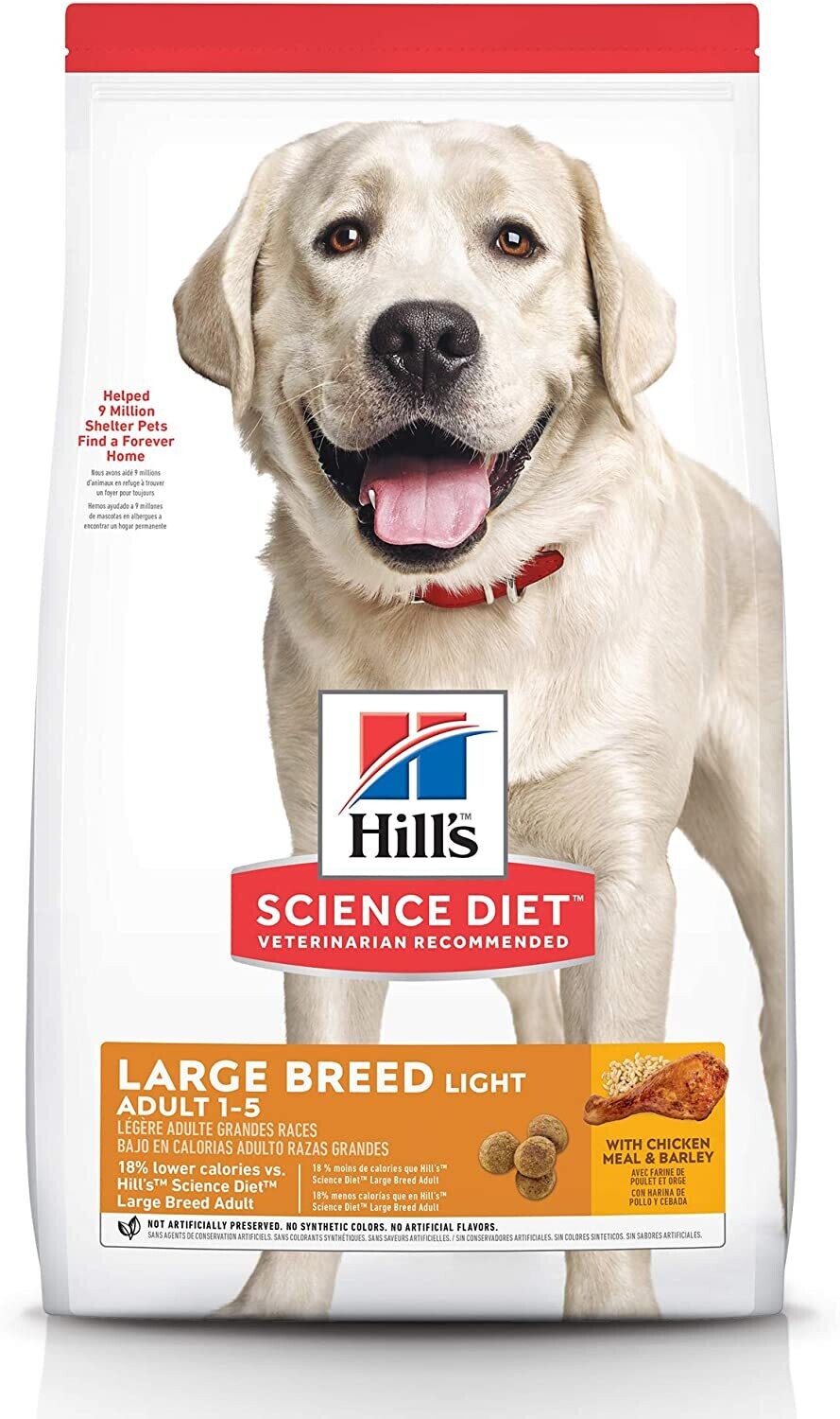 HILL'S SCIENCE DIET LARGE BREED ADULT LIGHT 30LB
