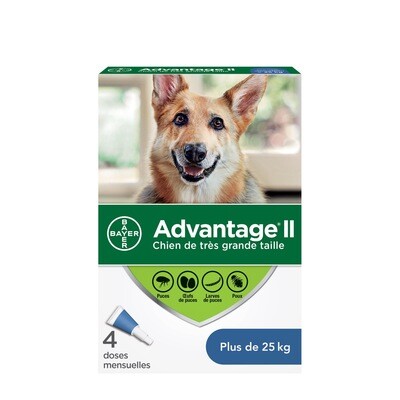 ADVANTAGE II FOR DOGS OVER 25KG 4 DOSE