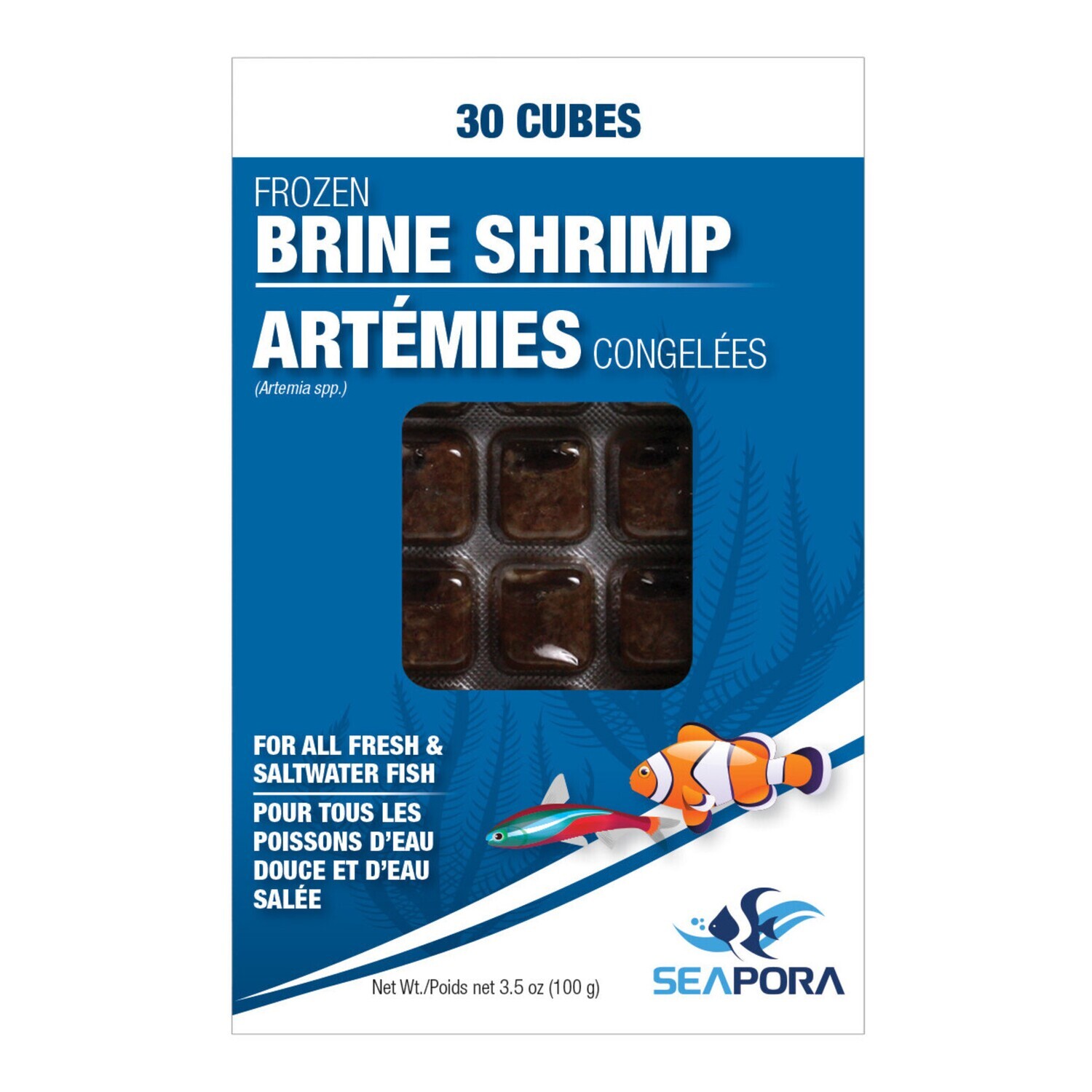 Seapora FR Brine Shrimp 30 Cubed 100g