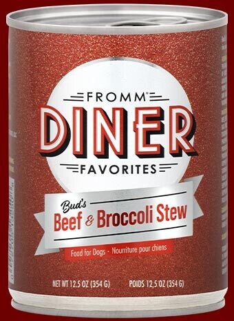 FROMM DINER CANS - BUD'S BEEF & BROCCOLI STEW 12.5 OZ