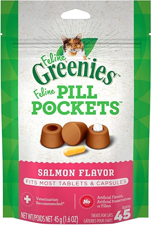 PILL POCKETS CAT SALMON 1.6 OZ