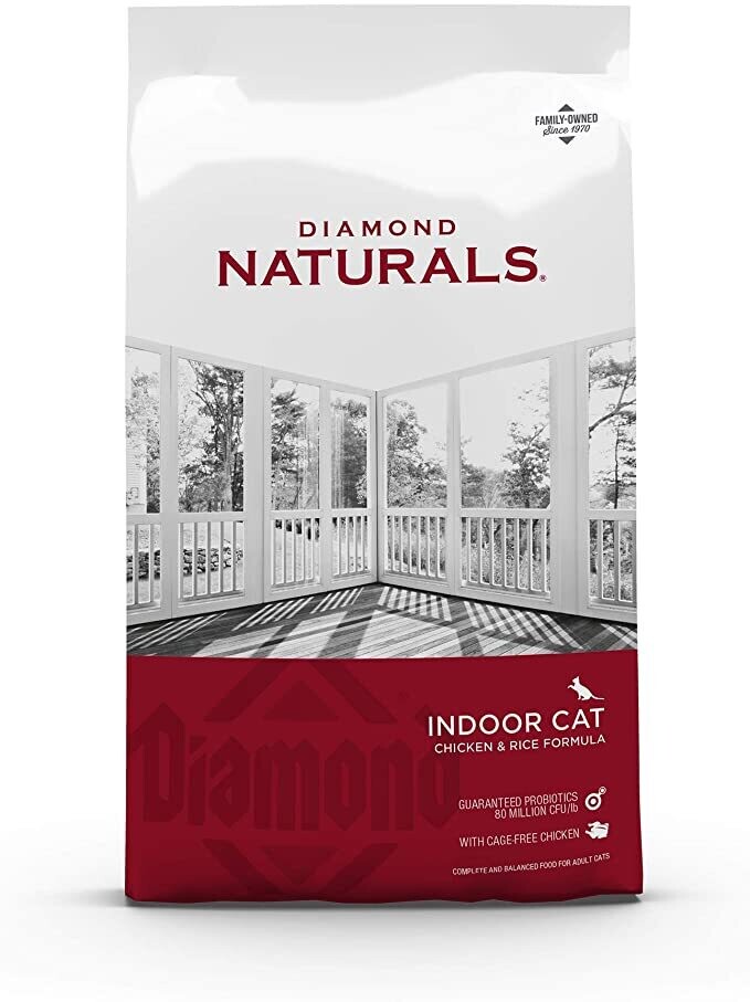 DIAMOND NATURALS FOR CATS - INDOOR CHICKEN & RICE 6 LB