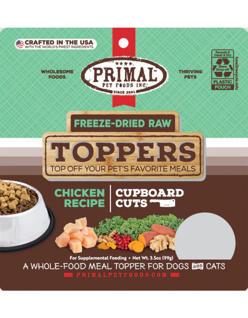 PRIMAL FREEZE-DRIED TOPPERS - CHICKEN 3.5 OZ