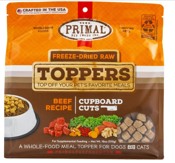 PRIMAL FREEZE-DRIED TOPPERS - BEEF 3.5 OZ
