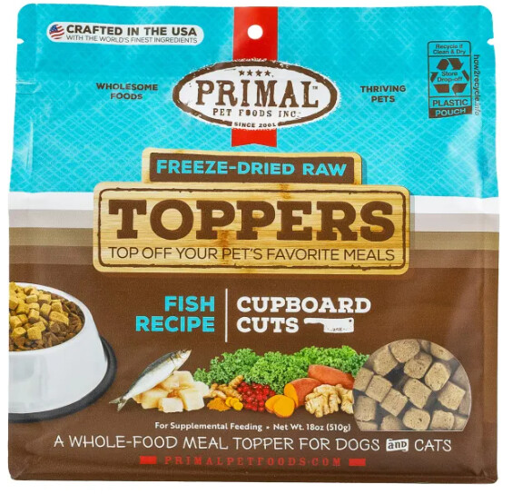 PRIMAL FREEZE-DRIED TOPPERS - FISH 18 OZ