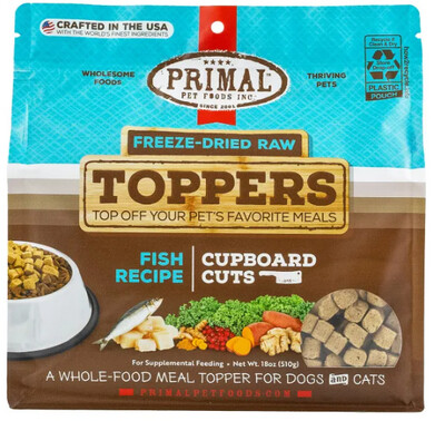PRIMAL FREEZE-DRIED TOPPERS - FISH 18 OZ