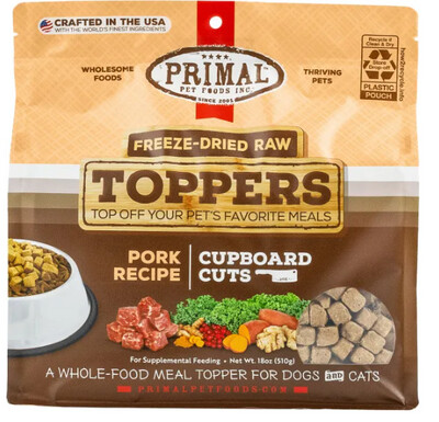 PRIMAL FREEZE-DRIED TOPPERS - PORK 18 OZ