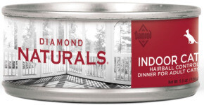 DIAMOND NATURALS CAT FOOD - INDOOR HAIRBALL DINNER 156g