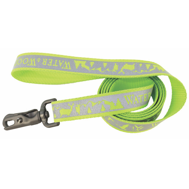 WATER & WOODS REFLECTIVE LEASH - 1" x 6' - LIME GREEN