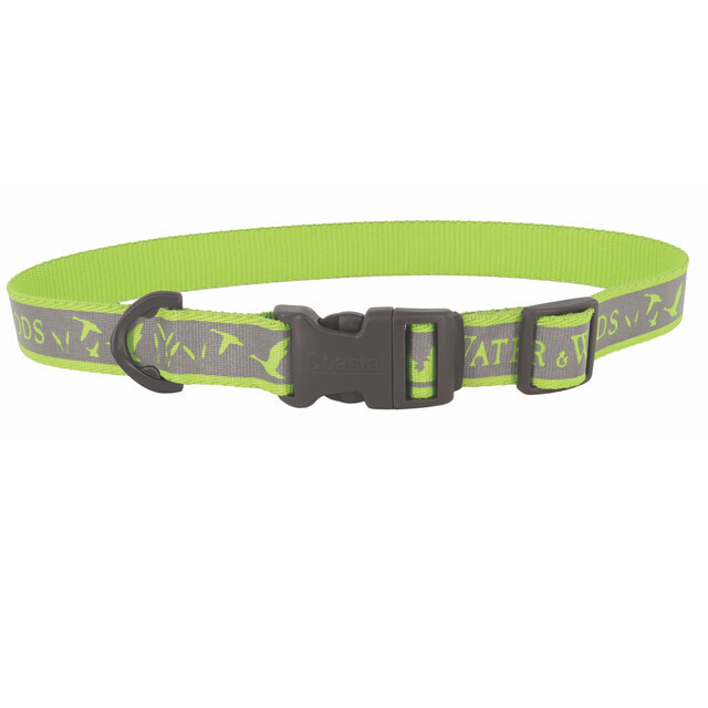 WATER & WOODS REFLECTIVE COLLAR - LARGE GREEN