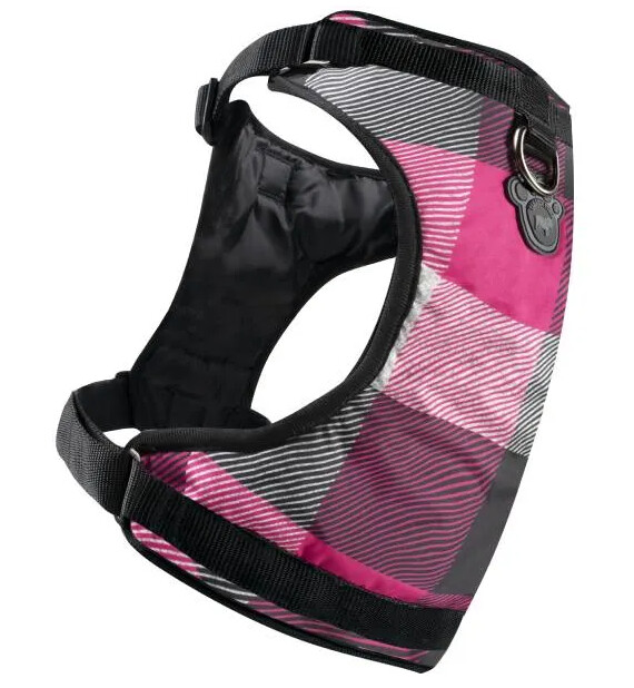 CANADA POOCH EVERYTHING HARNESS - PINK PLAID X-LARGE