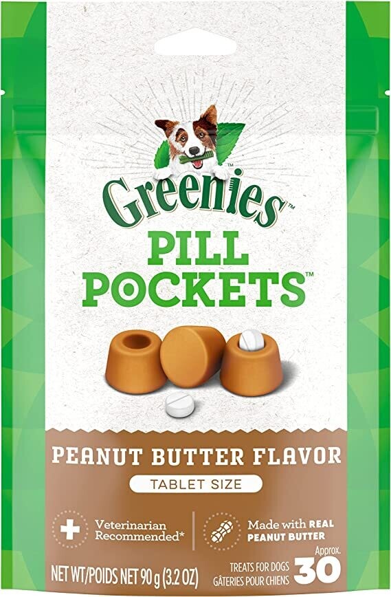 Greenies PILL POCKETS PEANUT BUTTER 3.2oz Tablet
