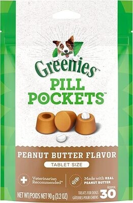 Greenies PILL POCKETS PEANUT BUTTER 3.2oz Tablet
