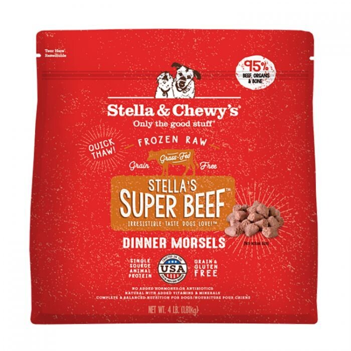STELLA & CHEWY'S FROZEN DINNER MORSELS - SUPER BEEF 4LB