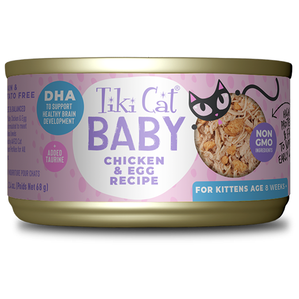 TIKI CAT BABY - CHICKEN & EGG KITTEN FOOD 2.4 OZ
