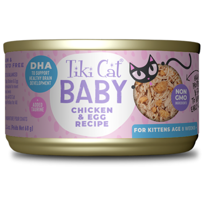 TIKI CAT BABY - CHICKEN & EGG KITTEN FOOD 2.4 OZ