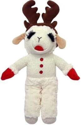 MULTIPET HOLIDAY TOYS - LAMBCHOP WITH ANTLERS 13"