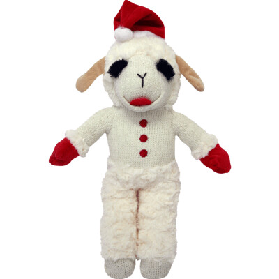 MULTIPET HOLIDAY TOYS - LAMBCHOP WITH SANTA HAT 8"