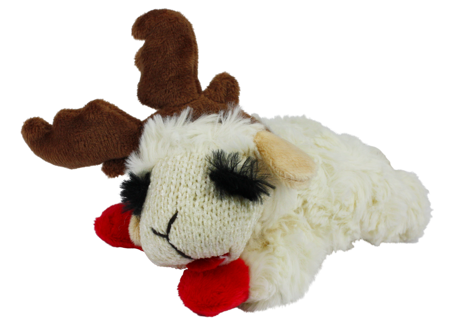 MULTIPET HOLIDAY TOYS - LAMBCHOP WITH ANTLERS 10.5"